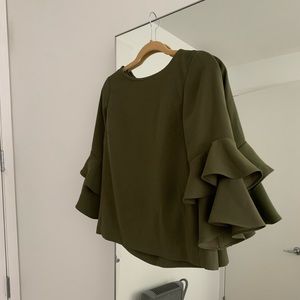 Petite Blouse with Sleeve Detail